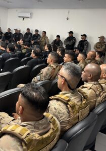 Reunião de alinhamento antes da operação integrada, em Imperatriz, na sexta-feira (10)